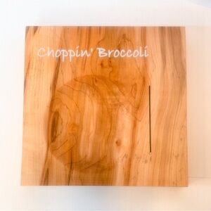 Handmade Maple Cutting Board – “Choppin’ Broccoli” – Solid Hardwood